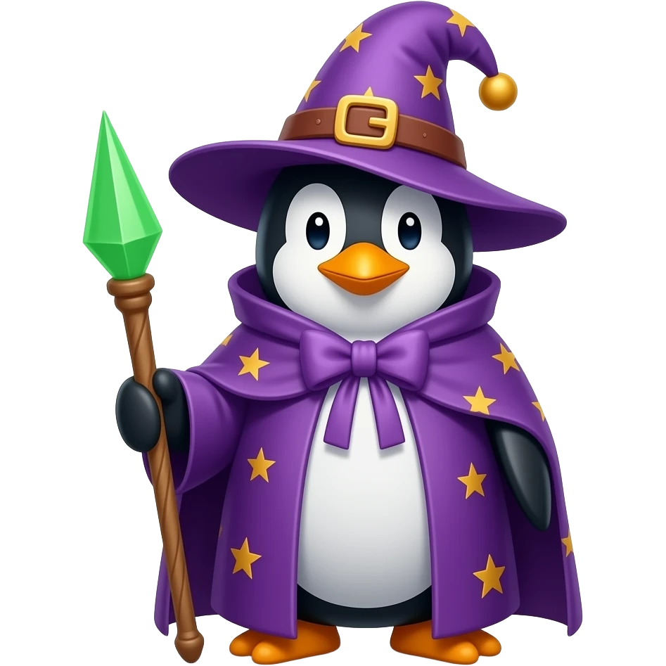 Penguin Wizard emoji