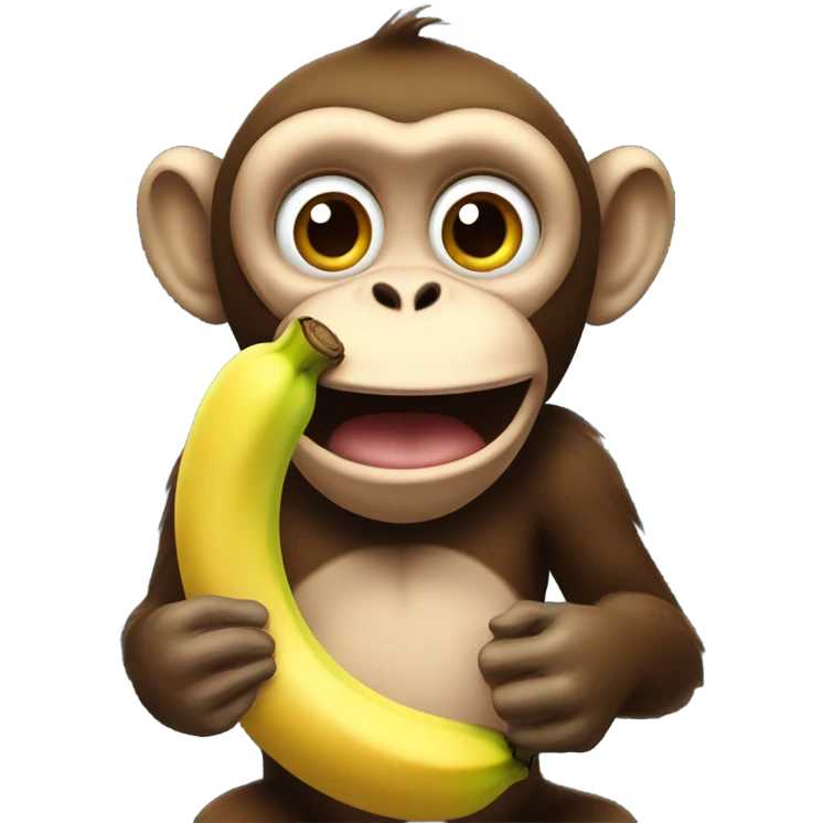  a monkey holding a banana in his hand and steam coming out of his mouth emoji