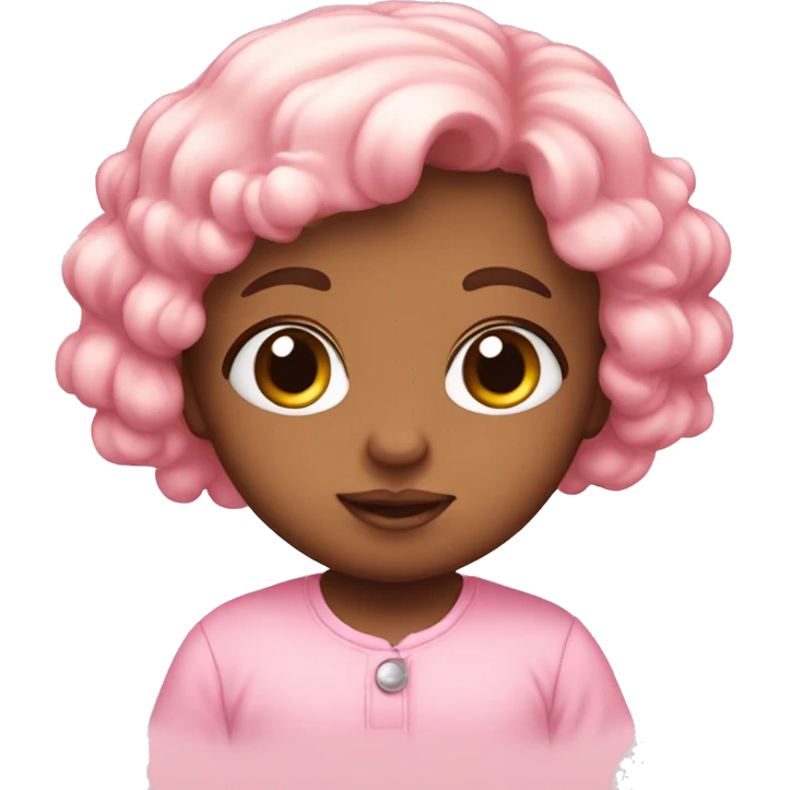 Cute baby pink emoji