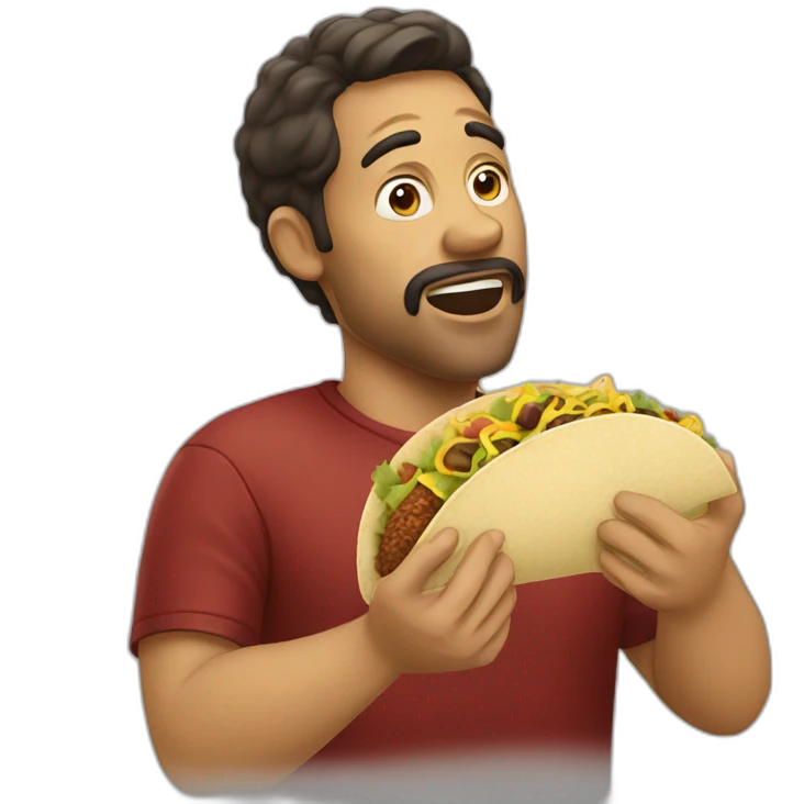 man eating tacos emoji