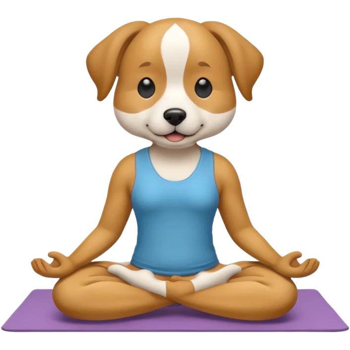 dog doing yoga emoji
