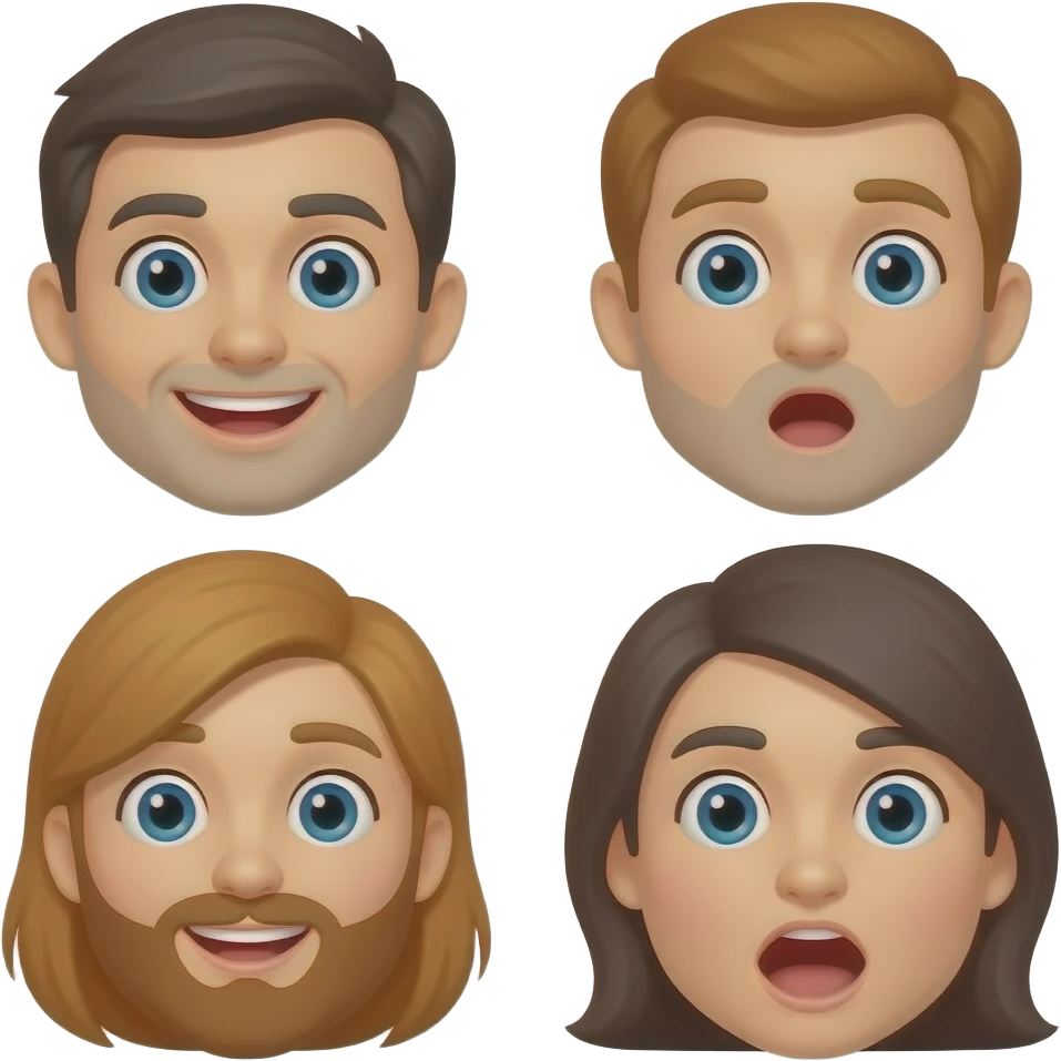 Make me 🙂 and 😁 and 😯 emoji