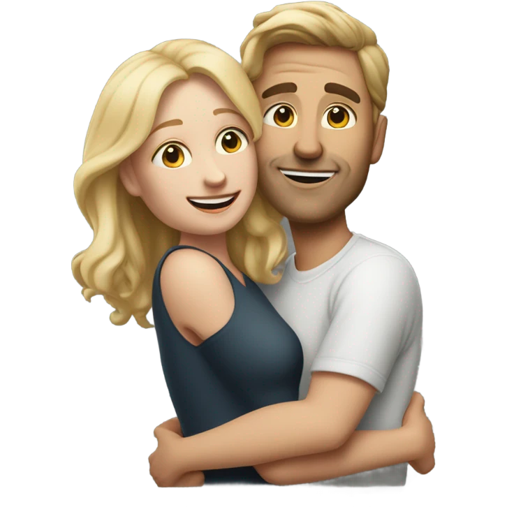 White people hyper realistic lovers emoji