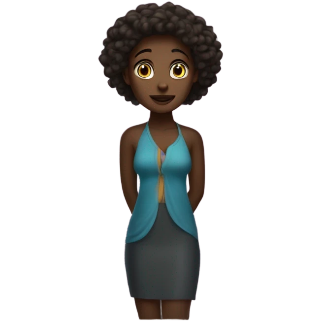 dark-skinned beauty in doorway emoji