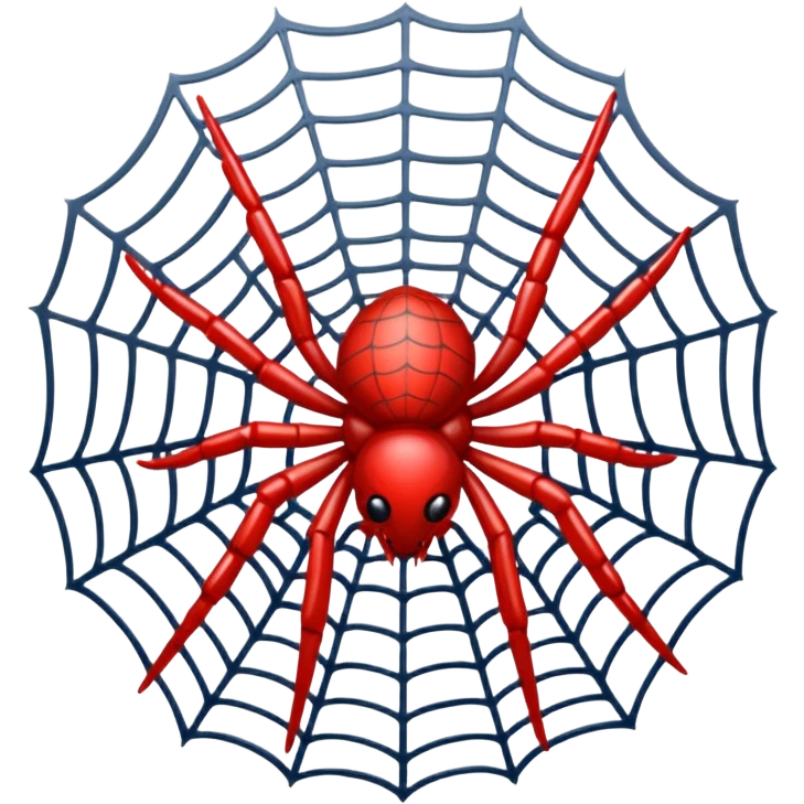 red dumb spider web emoji