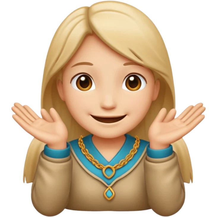 Smile face with hands like begging emoji