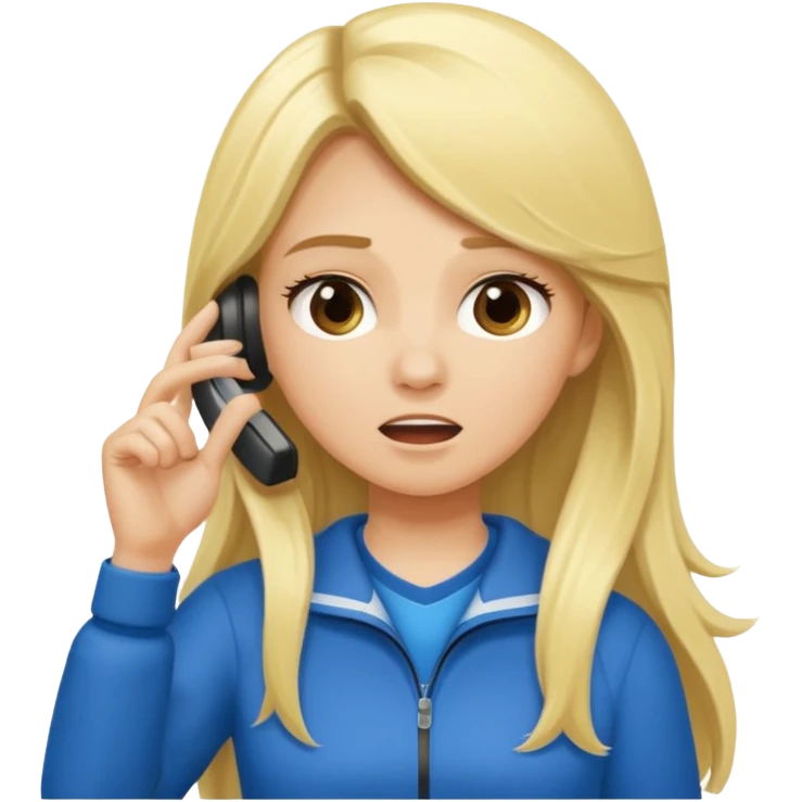 blonde cartoon girl long hair sports coach calling for a time out emoji