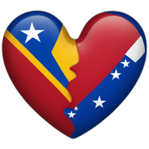 Venezuela and Dominican Republic heart emoji
