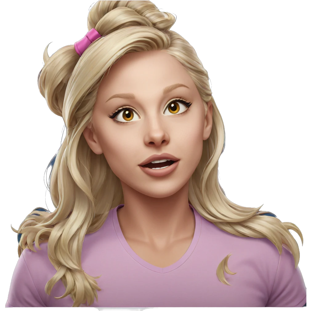 blonde girl in pink shirt emoji