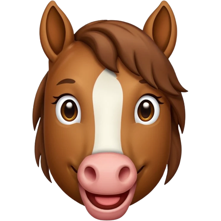 Emoji style horse face emoji