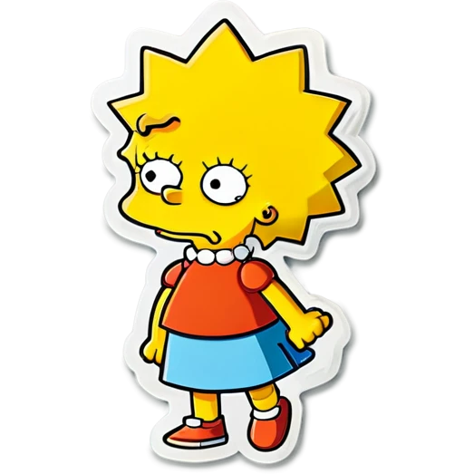 Lisa Simpson from the Simpsons emoji