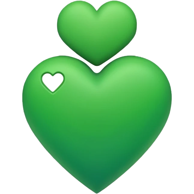 Green pixelated heart emoji