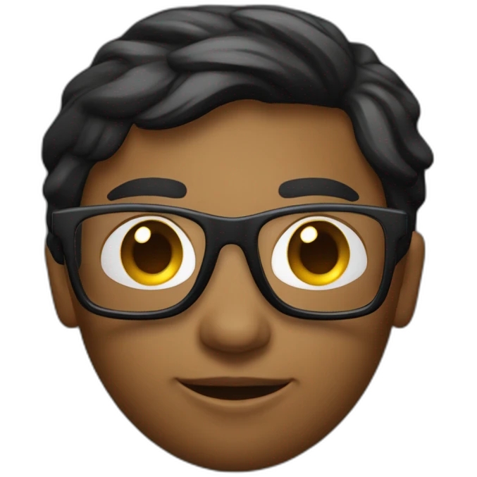Un garçon noir à das lunettes de ski emoji