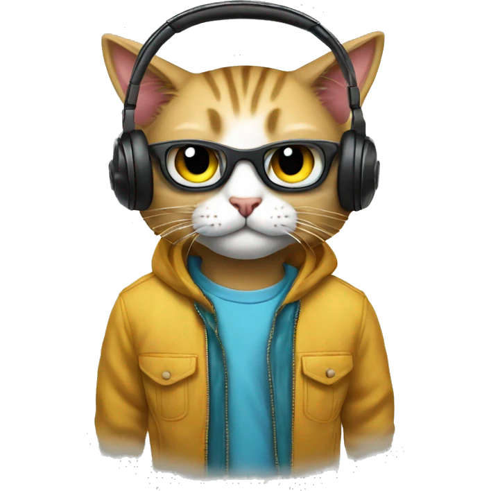 cat dj emoji