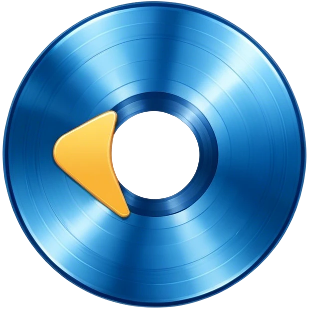 vinyl record blue  emoji