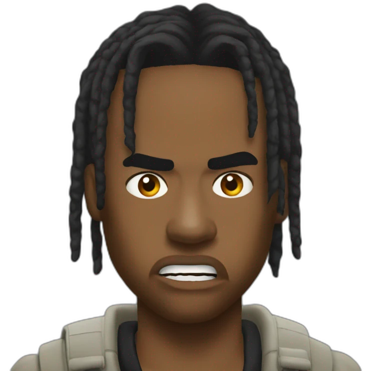 Travis scott angry emoji