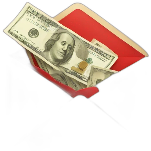 red envelope with money inside emoji