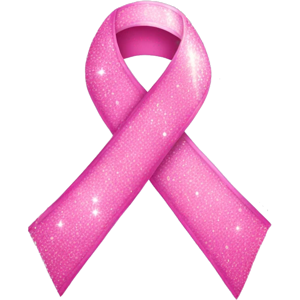 pink ribbon with sparkle emoji