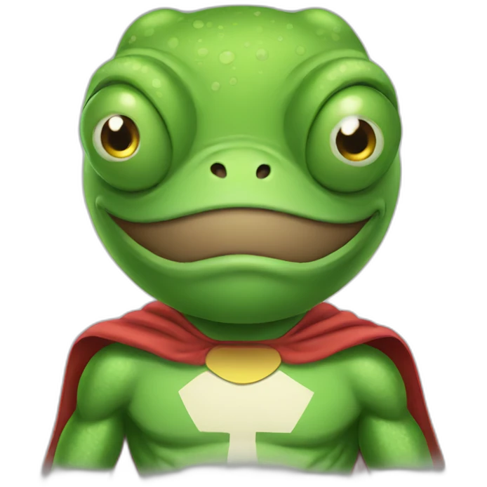 Frog superhero emoji
