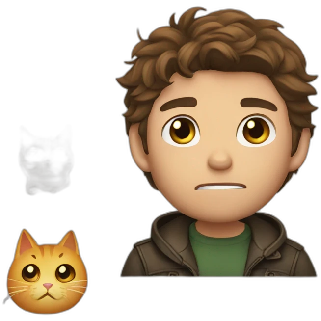 Dean winchester scared of a cat emoji