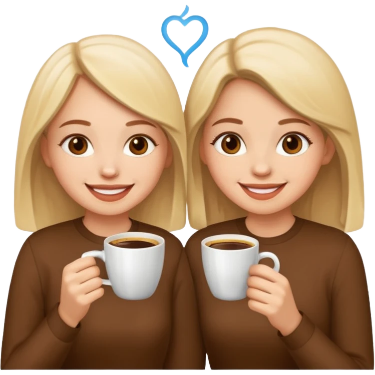 sisters drinking coffee emoji