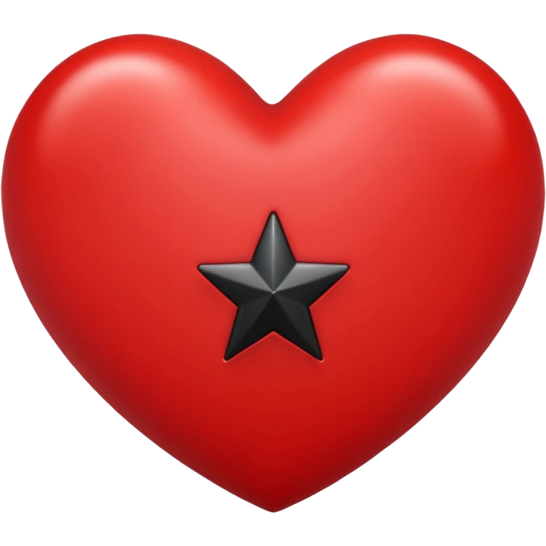 heart with a black star emoji