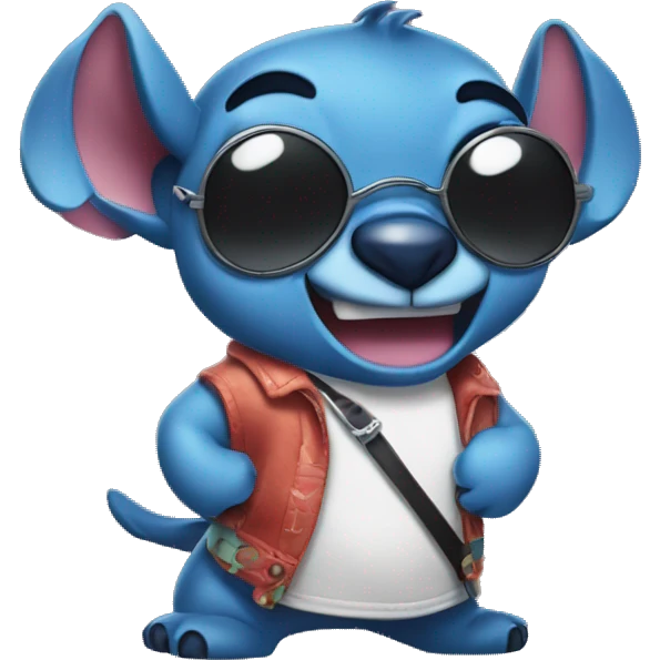 Stitch from lilo with sunglasses emoji