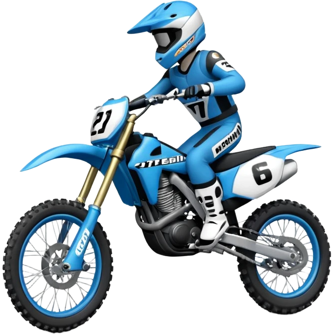 Moto da cross che impenna  emoji