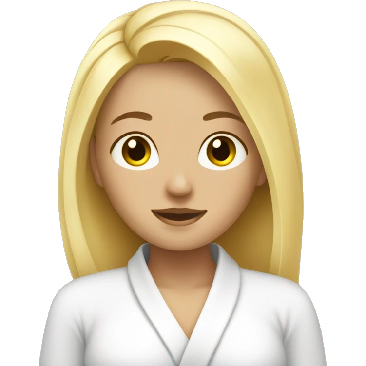 blond girl relaxing in spa  emoji