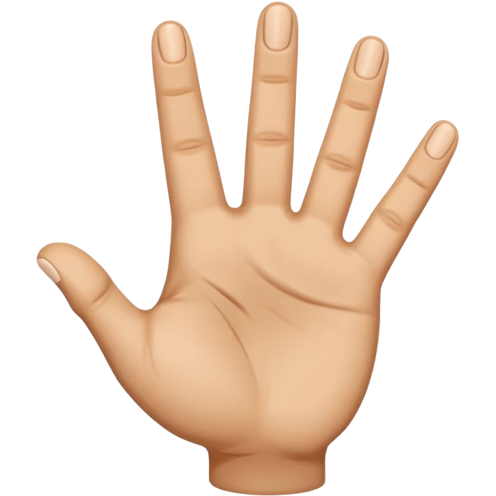 A open hand with middle finger down rest all straight  emoji
