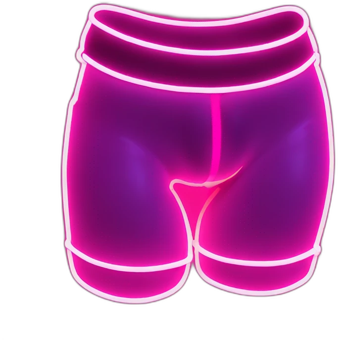 Juicy booty neon sign style  emoji