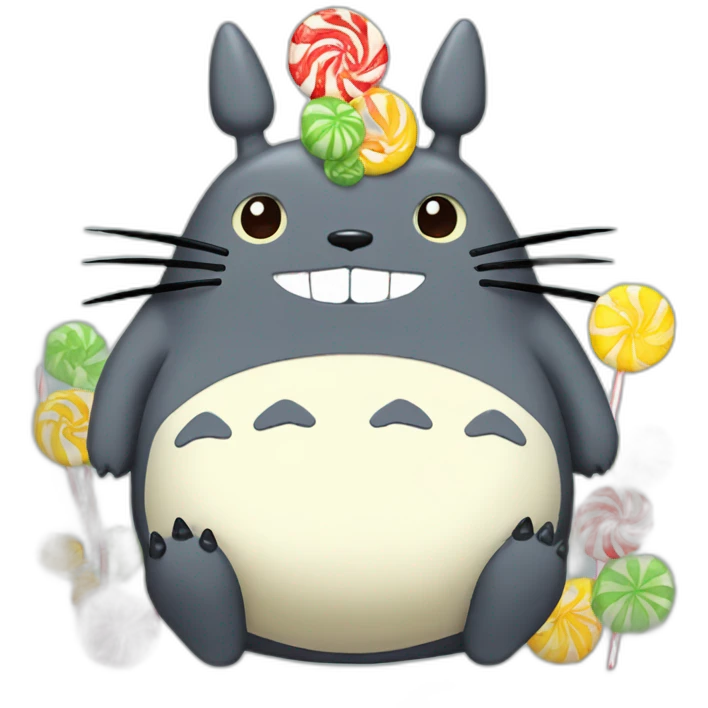 totoro whit candy emoji