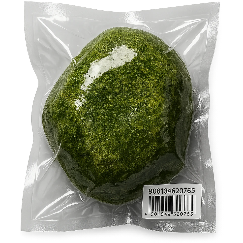 mossy rock, shiny and inflated emoji