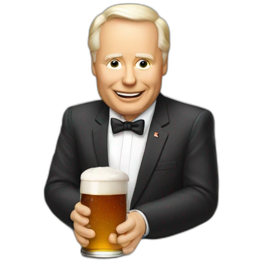 Le président poutine qui boie une bière emoji