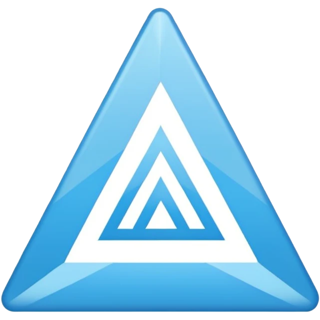 Triangle with a AA in the center emoji
