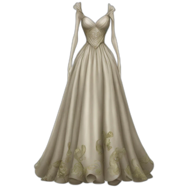 Alexander McQueen dress, Voldemort emoji