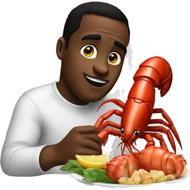 Diddy eating lobster emoji