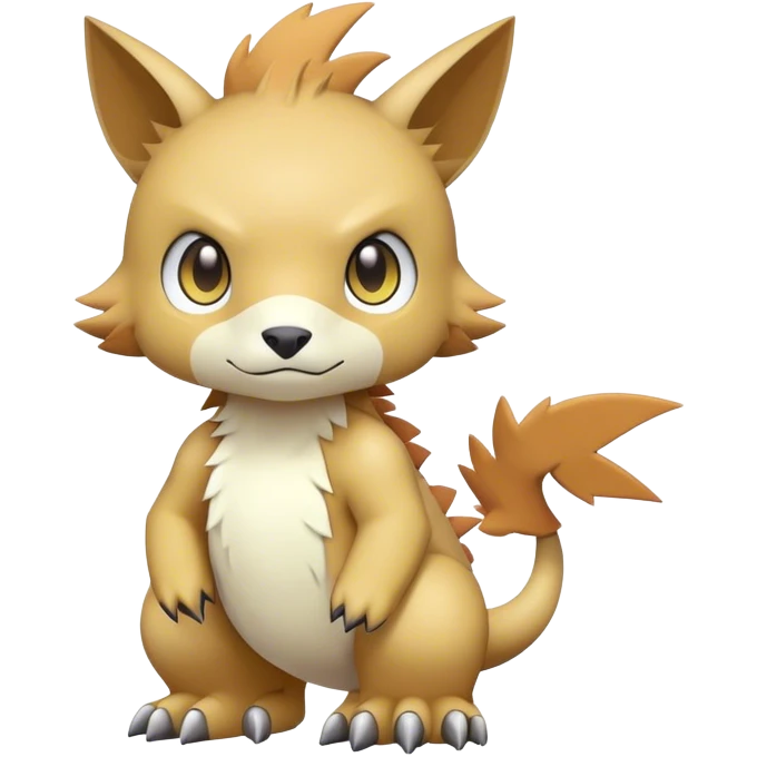 cute kawaii cool edgy Digimon-Fakemon-animal full body emoji