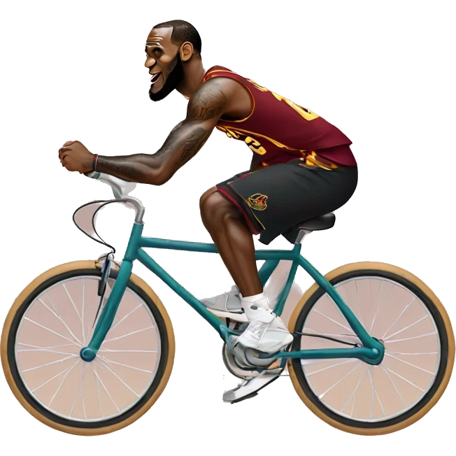 lebron james on a bicycle emoji