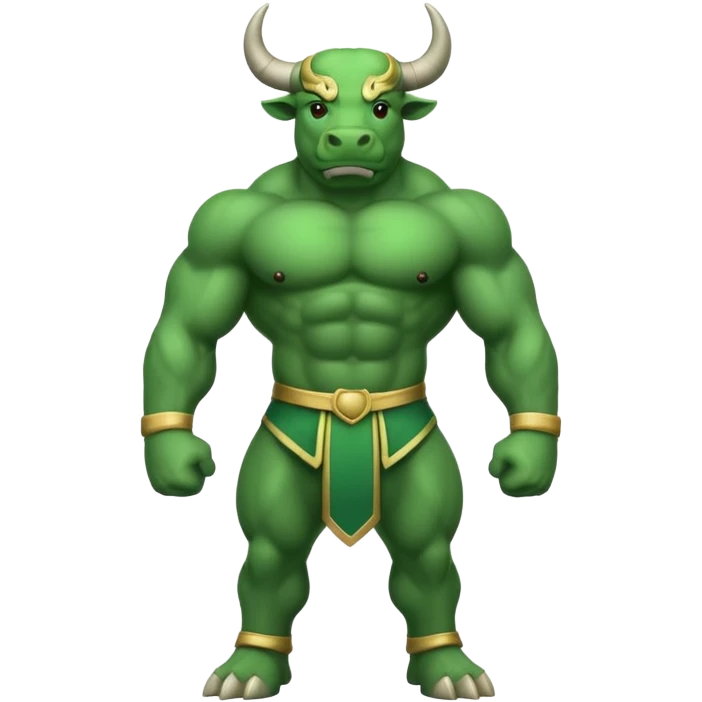 Green bull emoji