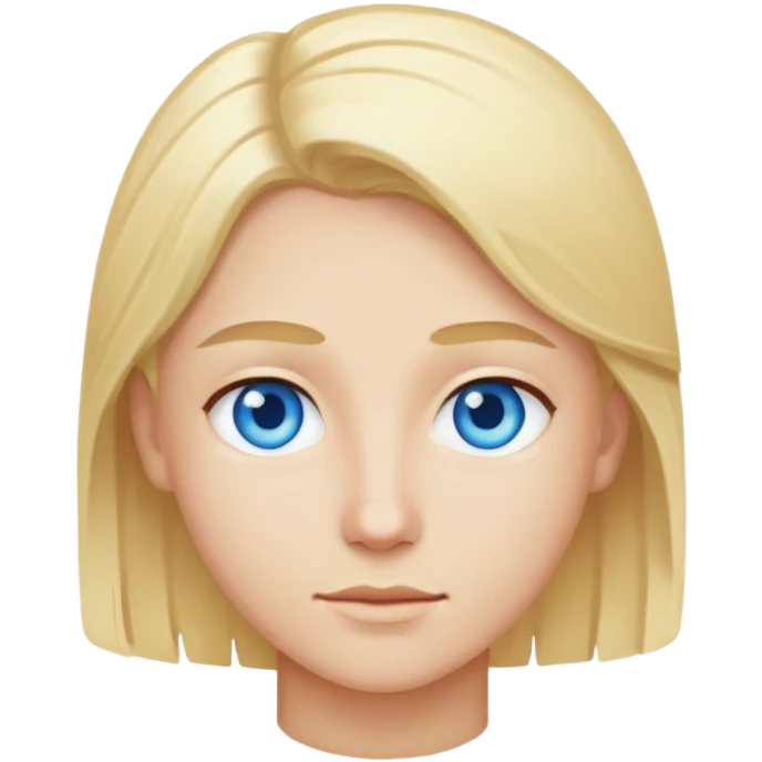 Blond hair and blue eyes  emoji