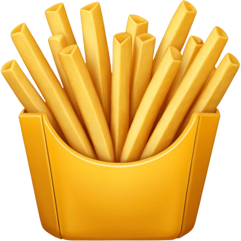 Porzione di patatine media (senza faccina) in giallo emoji