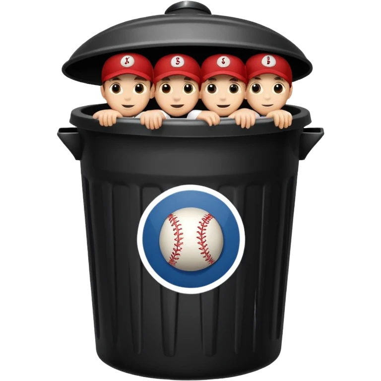 baseball team in trash can  emoji