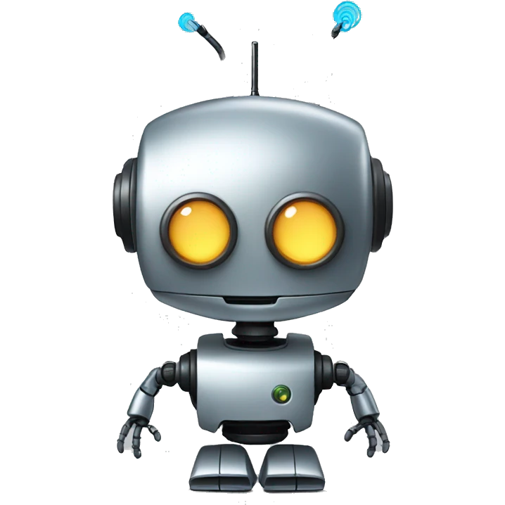 robot with an antenna on its head emoji