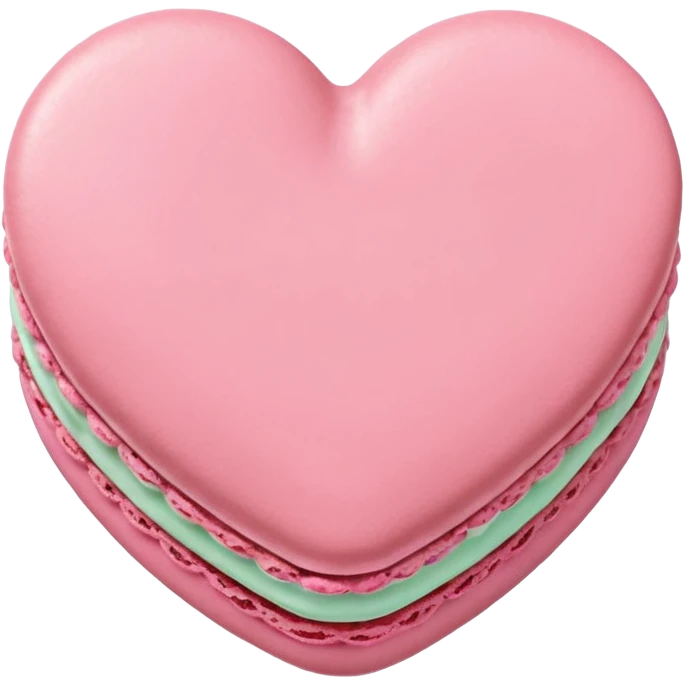 pastel macaron heart emoji