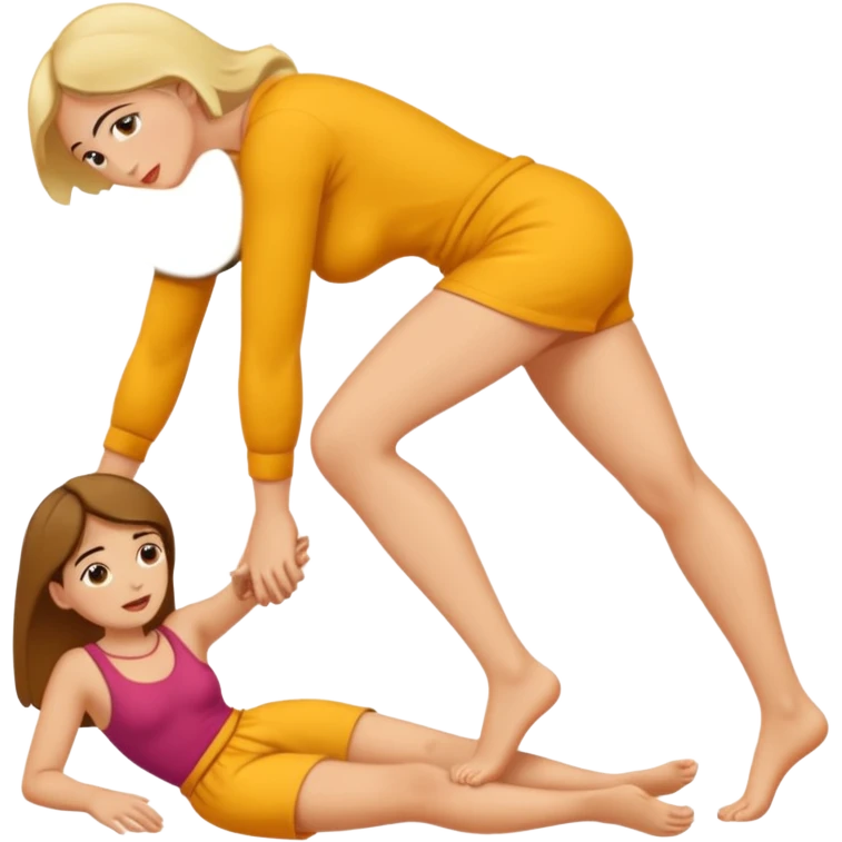 Une femme qui mange les pieds d’un homme emoji