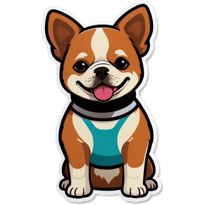 Dog wearing crop top  emoji