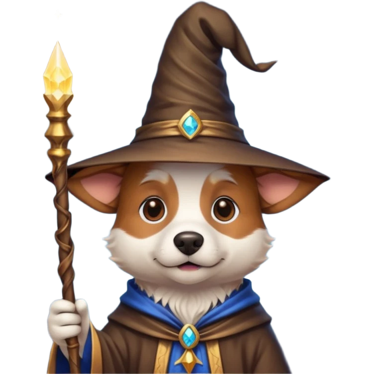 Dog wizard emoji