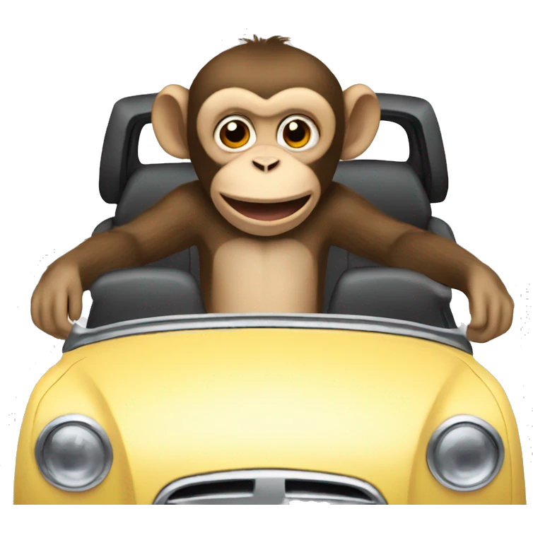 Monkey in a car emoji