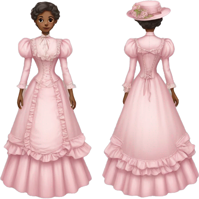 Victorian dress pink pastel emoji